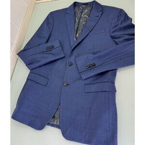 Joeseph Abboud Blazer Sport Coat Jacket 40R Double Vent 100% Wool Paisley Lined